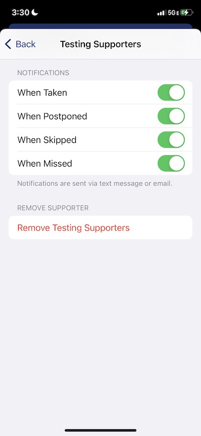 Screenshot of NudgeHero App